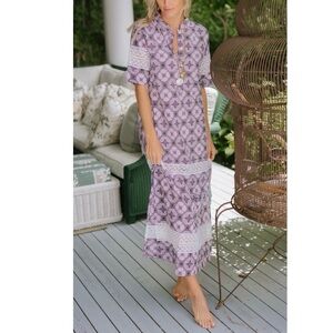 Julia Amory Majorelle Short Sleeve Dress